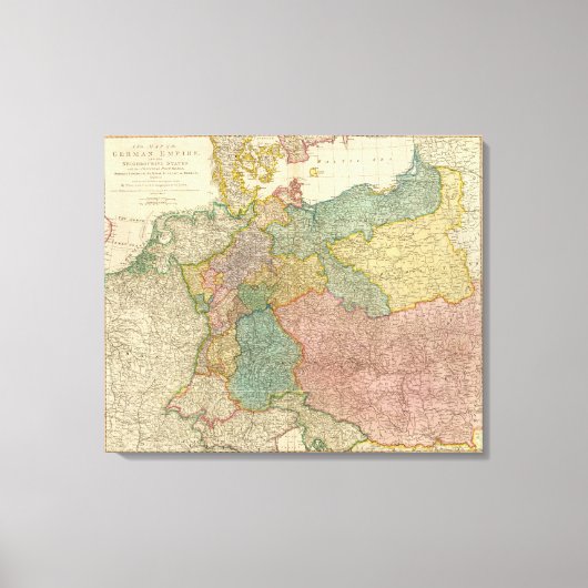 Duitse Empire Atlas Map Canvas Afdruk (Voorkant)