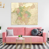 Duitse Empire Map Canvas Afdruk (Insitu (Woonkamer))