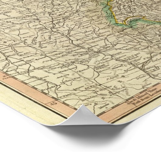 Duitse Empire Map Poster (Hoek)