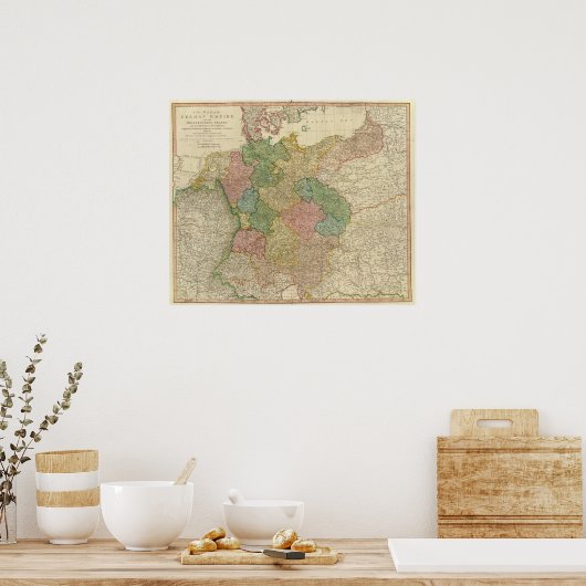 Duitse Empire Map Poster (Keuken)