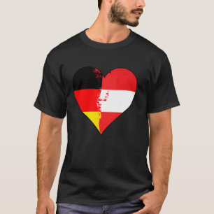Duitse en Oostenrijkse Hart Erfgoed Vlag T-shirt