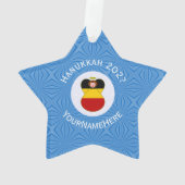 Duitse engel Chanoeka vlag gepersonaliseerd Ornament (achterkant)