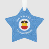 Duitse engel Chanoeka vlag gepersonaliseerd Ornament (voorkant)