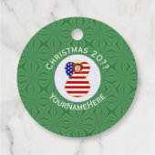 Duitse engel kerstvlag gepersonaliseerd bedankjes labels (Achterkant)