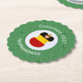 Duitse engel kerstvlag gepersonaliseerd kartonnen onderzetters (Gekanteld)