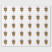 Duitse feestkerst cadeaupapier (Vlak)