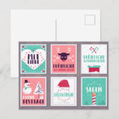 DUITSE FRÖHLICHE WEIHNACHTEN KERST KAART PACK (Voorkant / Achterkant)