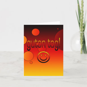 Duitse Gifts: Hallo/Guten Label Face Kaart