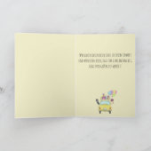 Duitse Glückwunsch trouwdag gele retro auto Kaart (Binnen)