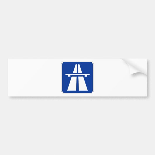 Duitse handtekening Autobahn Bumpersticker (Voorkant)