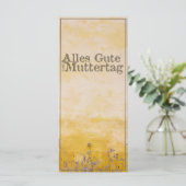 Duitse Happy Moeders Day on Flower Meadow (Staand voorkant)