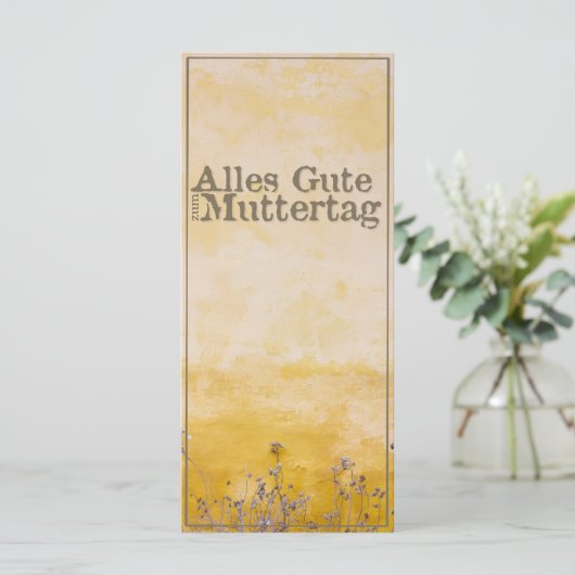 Duitse Happy Moeders Day on Flower Meadow (Staand voorkant)