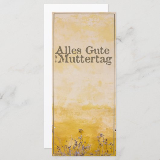 Duitse Happy Moeders Day on Flower Meadow (Voorkant / Achterkant)