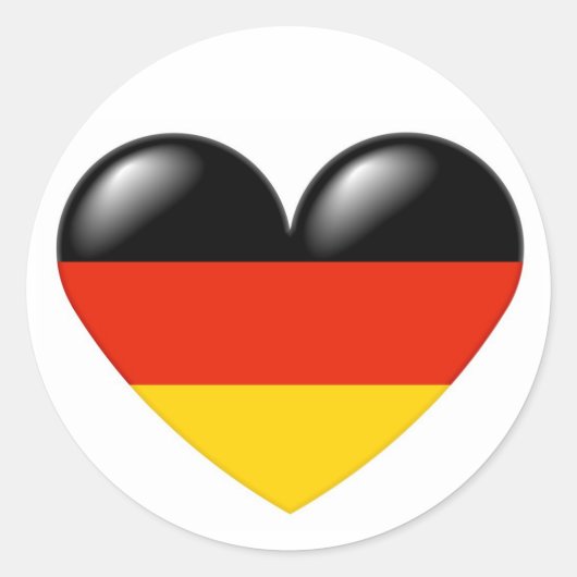 Duitse hart sticker - Deutsche Herz (Voorkant)