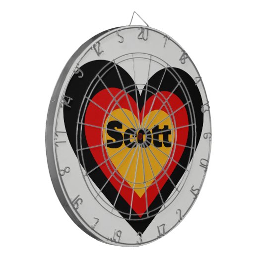 Duitse hartvlag dartbord (Voorkant Links)
