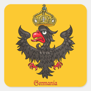 duitse heraldische adelaar vierkante sticker