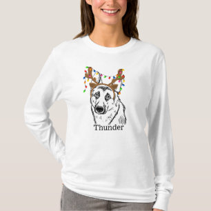 Duitse herder aangepaste kerst, hond moeder, hond t-shirt