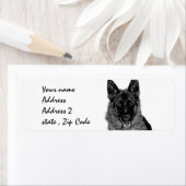 Duitse herder adresetiketten etiket (Insitu)