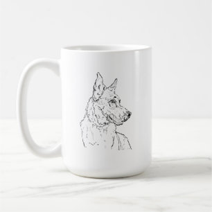 Duitse Herder Alsatische Hond Kunst Koffiemok