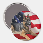 Duitse herder Amerika magneet (Voorkant / Achterkant)