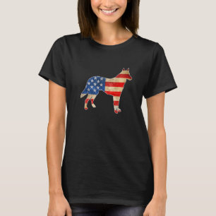 - duitse herder - Amerikaanse vlag 4e van j T-shirt