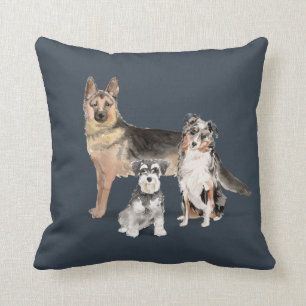Duitse herder Australian Shepherd Mini Schnauzer Kussen