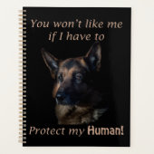 Duitse herder beschermt mijn mens planner (Voorkant)