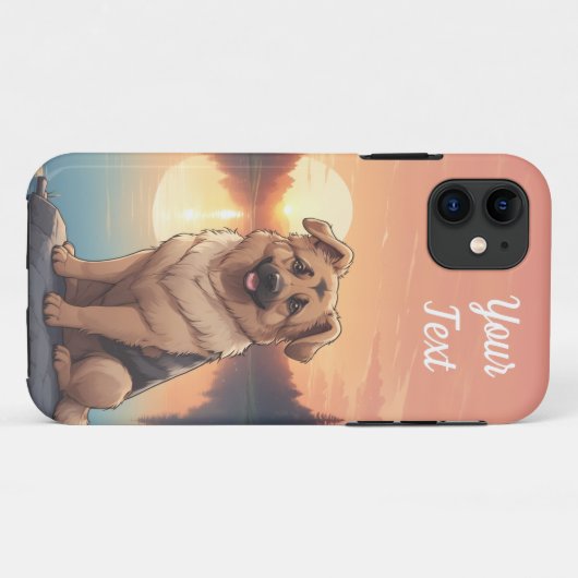 Duitse herder bij het meer Case-Mate iPhone case (Achterkant (horizontaal))