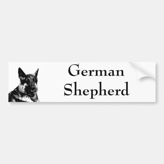 Duitse herder bumpersticker (Voorkant)