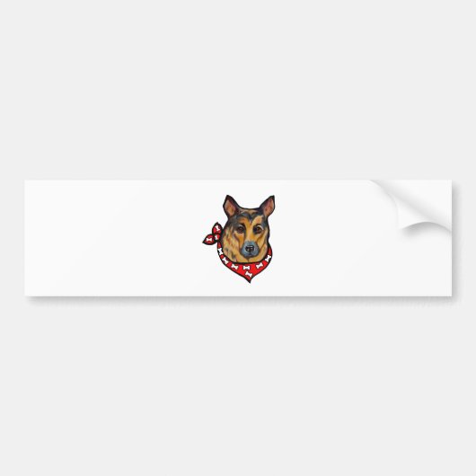 DUITSE HERDER BUMPERSTICKER (Voorkant)