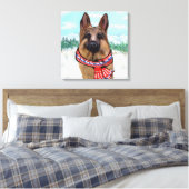 DUITSE HERDER CANVAS AFDRUK (Insitu (Slaapkamer))