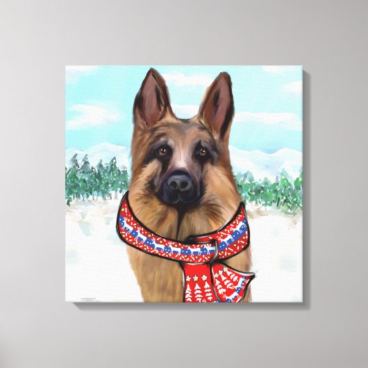 DUITSE HERDER CANVAS AFDRUK (Voorkant)