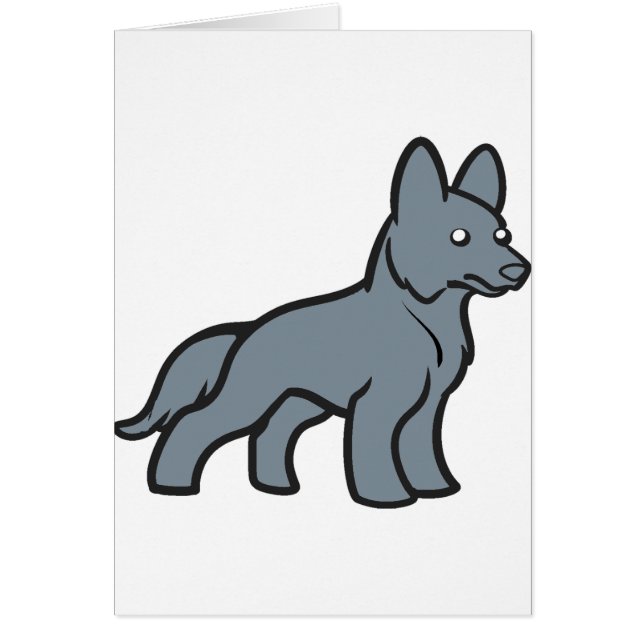 duitse herder cartoon blauw (Voorkant)