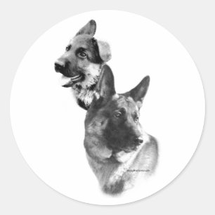 Duitse herder Charcoal 2 - Sticker