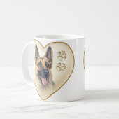 Duitse Herder Dog Coffee Mok Cup (Voorkant links)