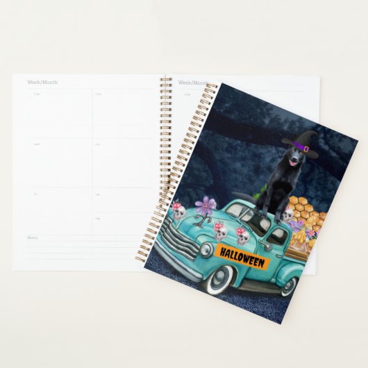 Duitse herder Dog Halloween Truck Night Planner (Display)