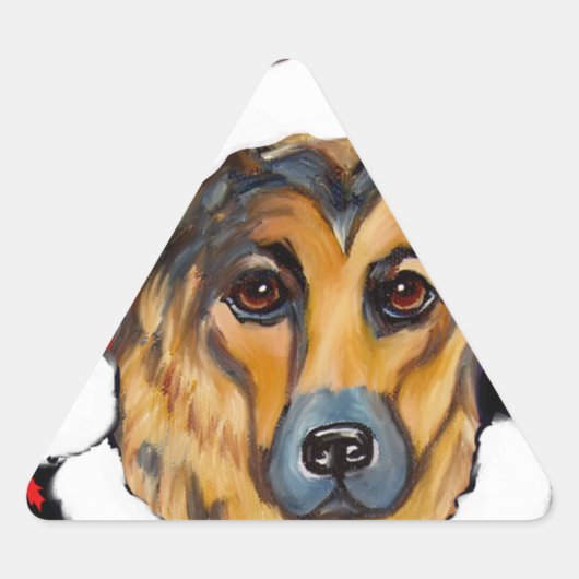 DUITSE HERDER DRIEHOEK STICKER (Voorkant)