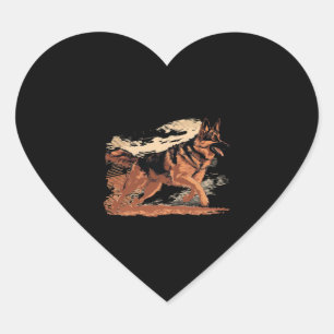 Duitse herder, Duitse herder eigenaar, GSD honden Hart Sticker