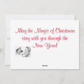 Duitse herder en kerstman feestdagenkaart (Achterkant)