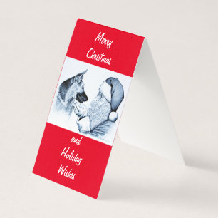 Duitse Herder en Kerstman Kaart