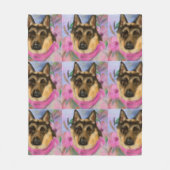DUITSE HERDER FLEECE DEKEN (Voorkant)