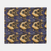 DUITSE HERDER FLEECE DEKEN (Voorkant (Horizontaal))