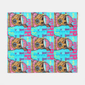 Duitse Herder Fleece Deken (Voorkant (Horizontaal))