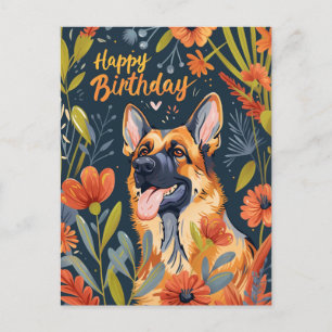 Duitse Herder Gefeliciteerd met je verjaardag Briefkaart