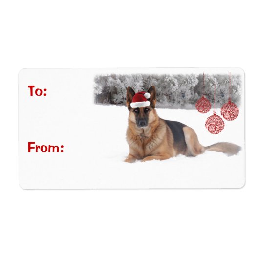 Duitse herder Gift Labels (Voorkant)