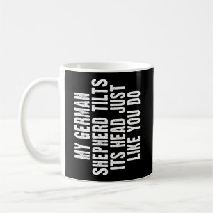 Duitse herder Gift Tilt Head Dog Schattige Grappig Koffiemok