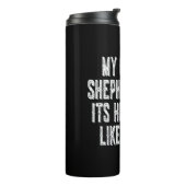 Duitse herder Gift Tilt Head Dog Shirt Thermosbeker (Gedraaid links)