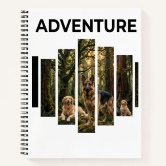Duitse Herder,Golden Retriever Bosavontuur  Notitieboek