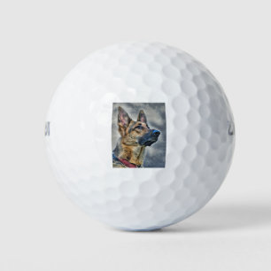 Duitse herder golfballen