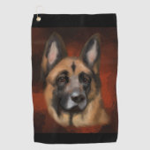 DUITSE HERDER GOLFHANDDOEK (Voorkant)